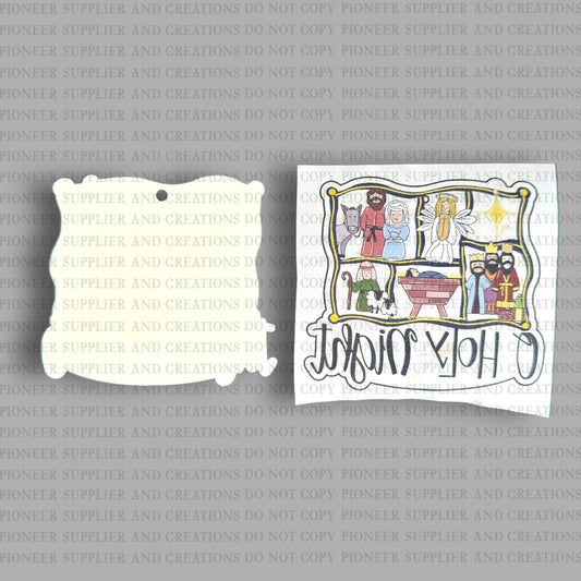 O Holy Night Ornament Sublimation Blank | EMD