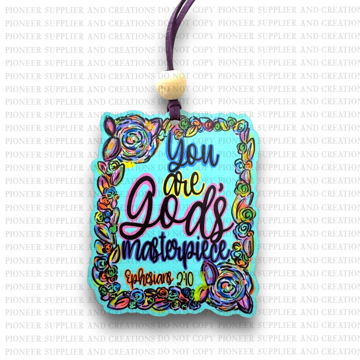 God's Masterpiece Car Charm Sublimation Blank | PP