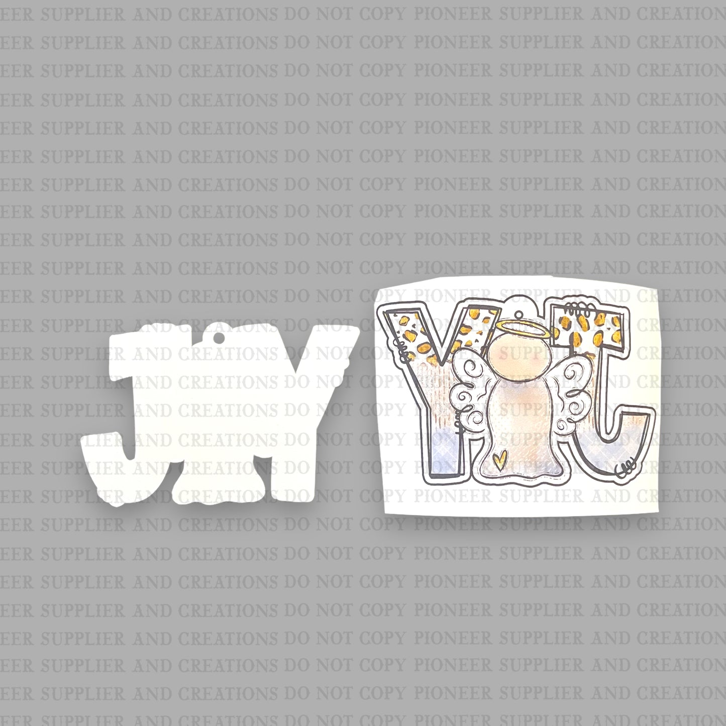 Joy Angel Ornament Sublimation Blank