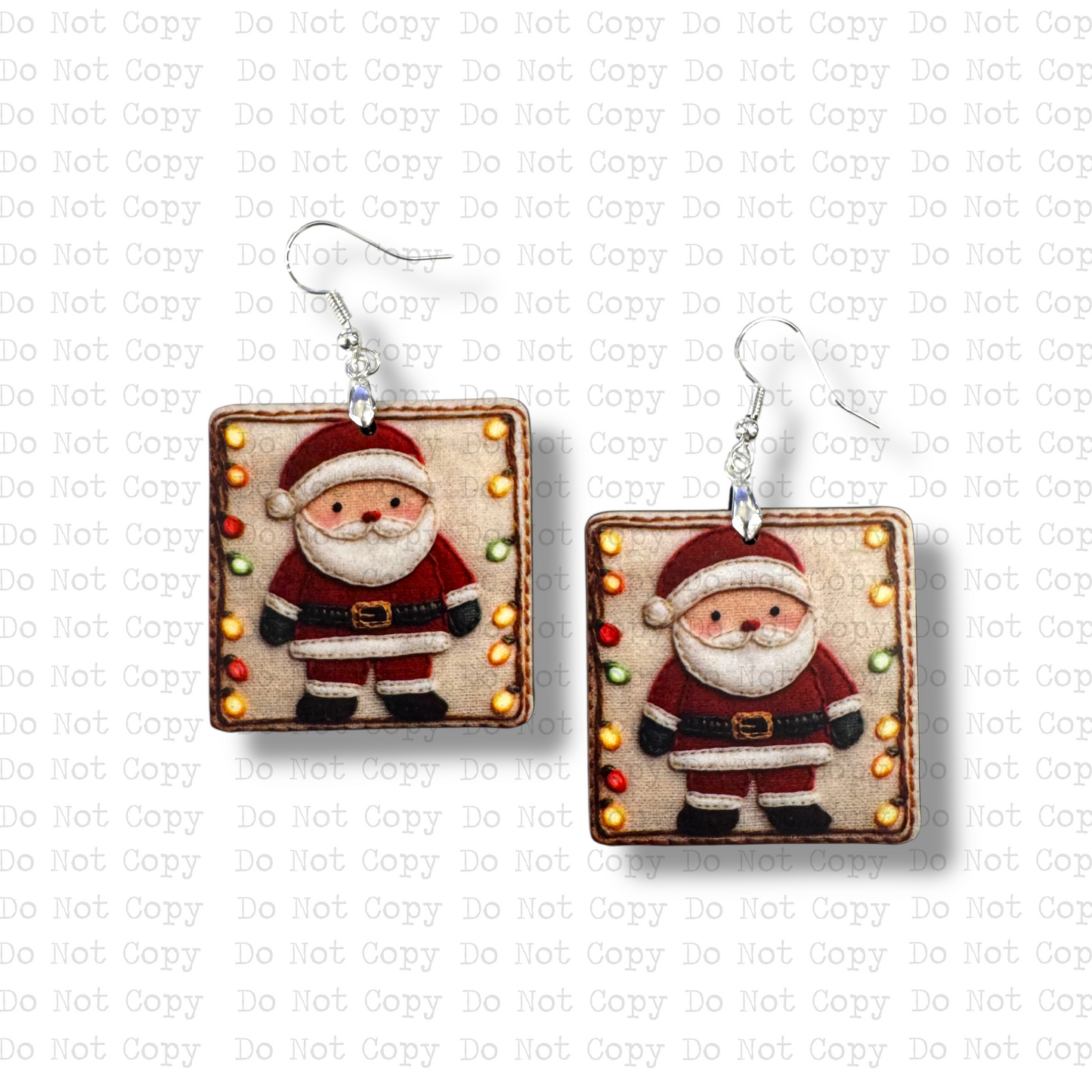 Santa Tapestry Earring Sublimation Blank Kit