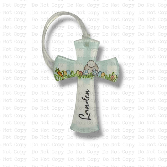 Easter Cross Bag Tag Sublimation Blanks | Exclusive Monogram Moments