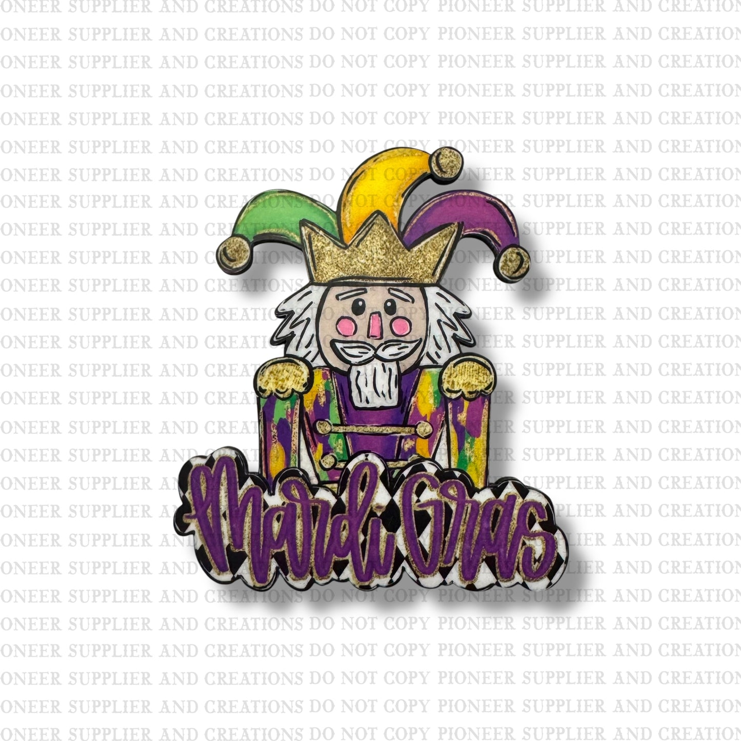 Mardi Gras Jester Nutcracker Magnet Sublimation Blank