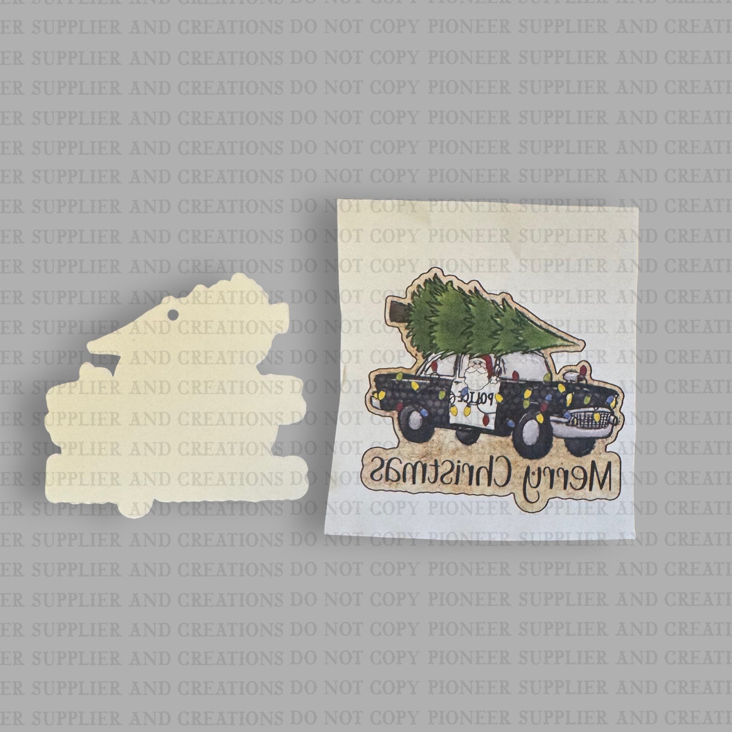 Christmas Police Ornament Sublimation Blank