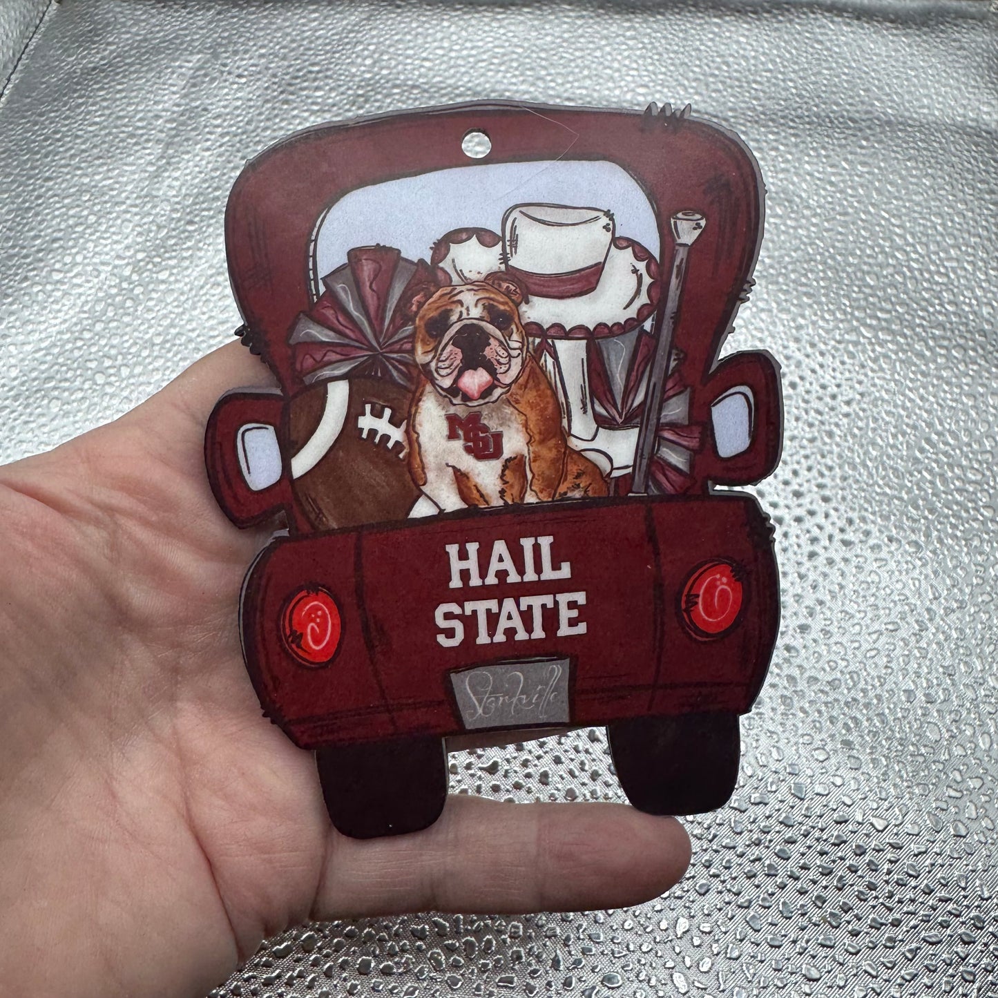 Maroon Truck Pressed Blank