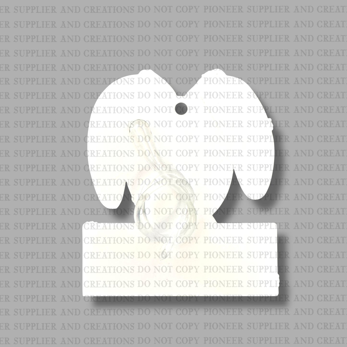 Bunny with Bow Name Patch Tag Sublimation Blanks | Exclusive SPS