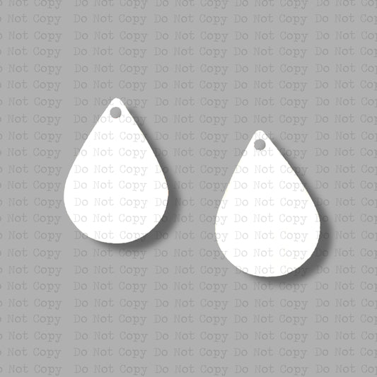 1.5" Rounded Teardrop Earring Sublimation Blanks