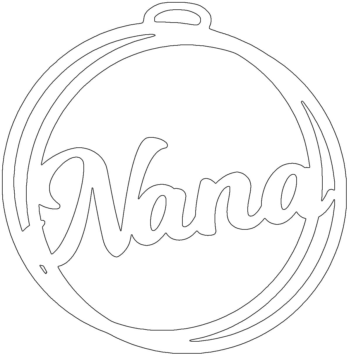 Nana Car Charm Sublimation Blank
