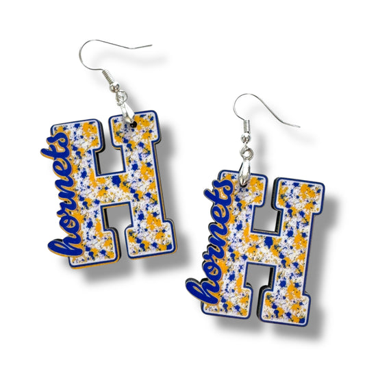 Custom Knox H Splatter Earring Sublimation Blanks