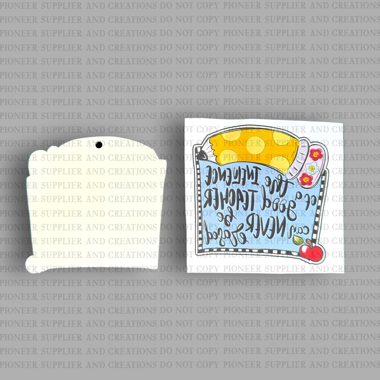 A Good Teacher Car Charm Sublimation Blank