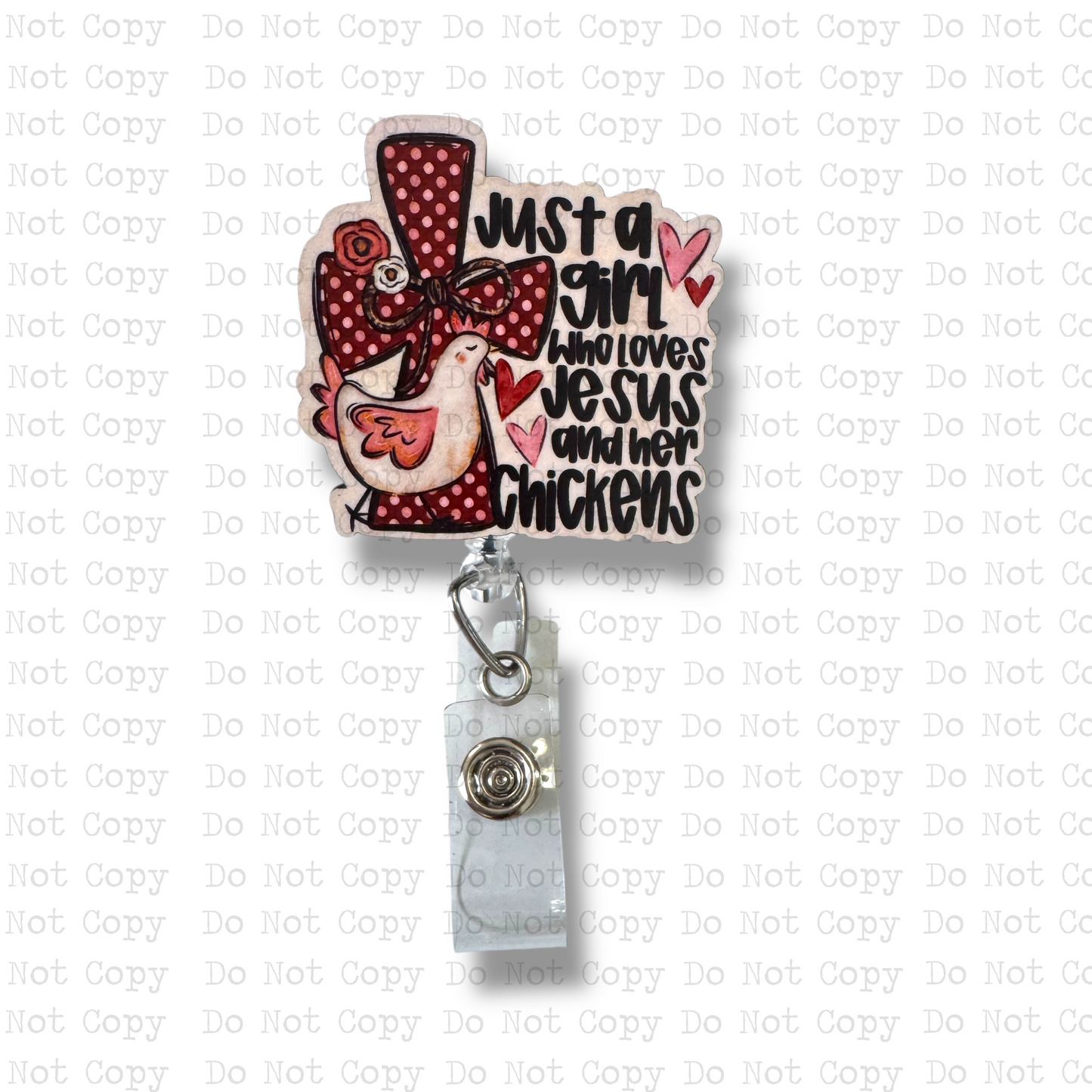 Jesus and Chickens Badge Button Sublimation Blank