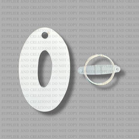 Alpha O Keychain Sublimation Blank  | Exclusive Monogram Moments