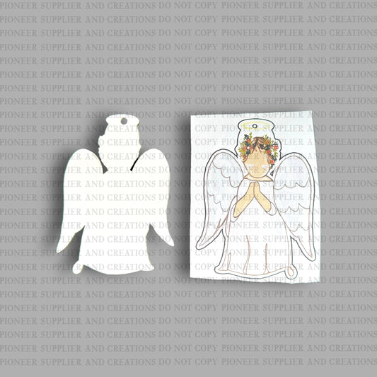 Praying Angel Ornament Sublimation Blank