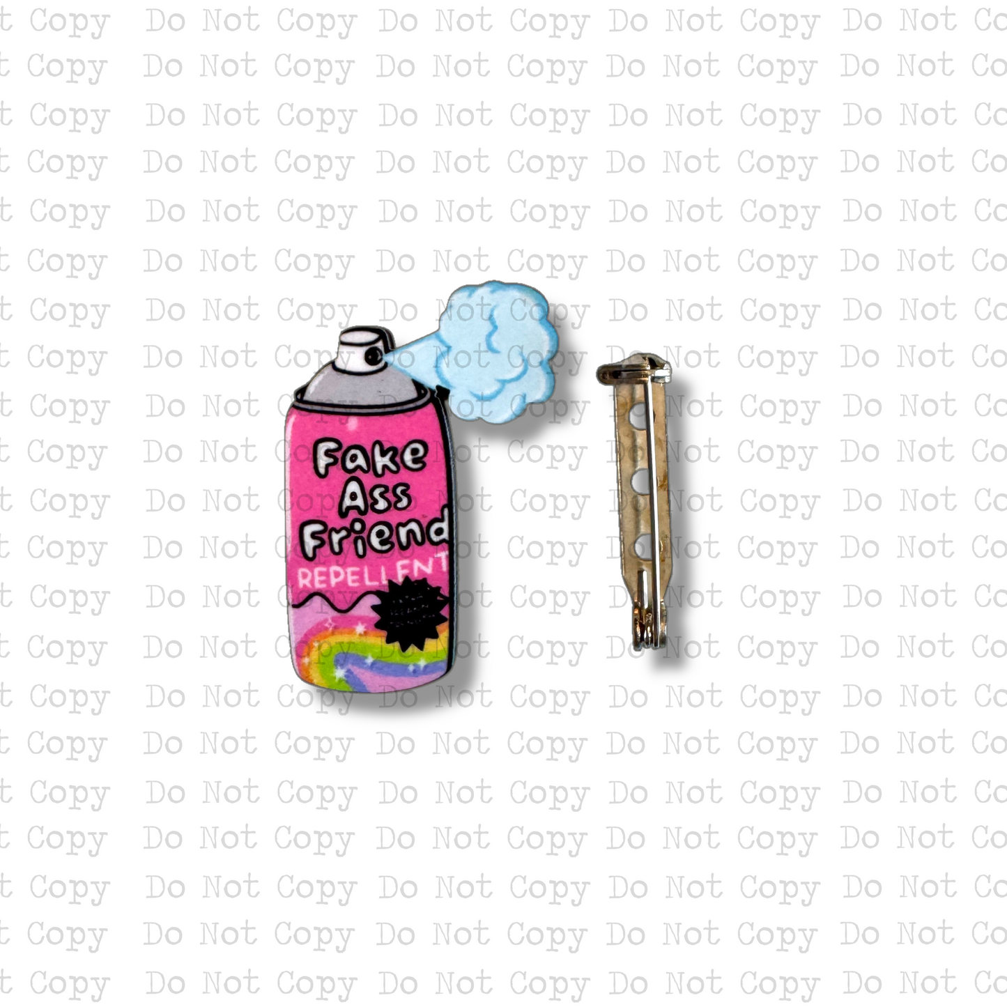 Fake Friend Repellant Lapel Pin Sublimation Blank Kit | Set of 2