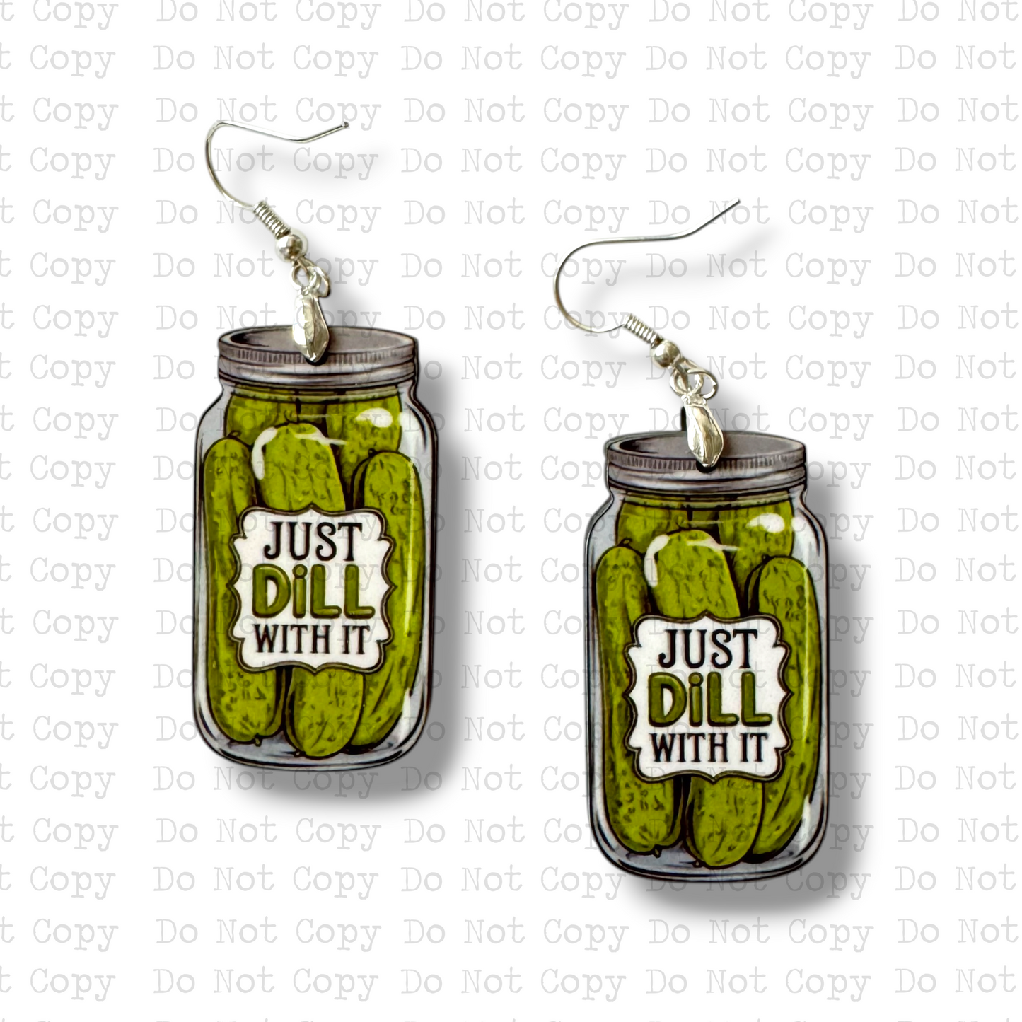 Just Dill With It Pickle Earring Sublimation Blank Kits
