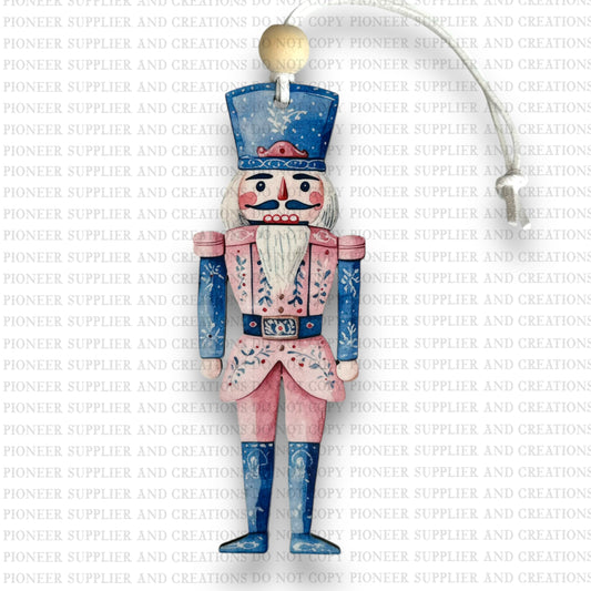 Christmas Toile Nutcracker Ornament Sublimation Blank