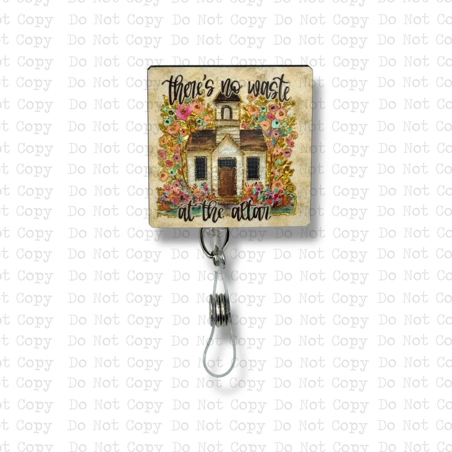 There's No Waste At The Altar Badge Button Sublimation Blank | Set of 2 SDD