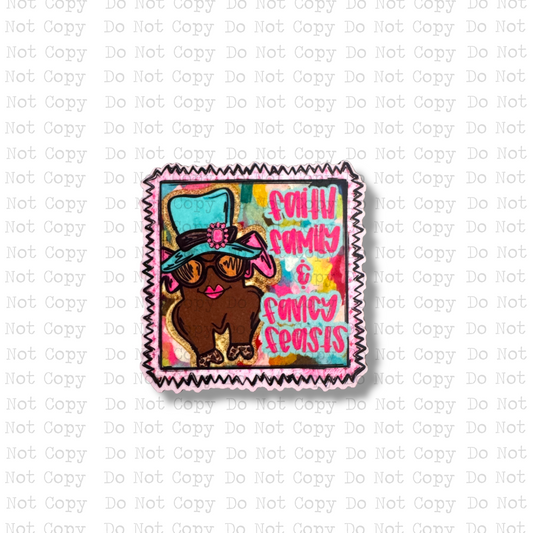 Fancy Feasts Badge Button Sublimation Blank