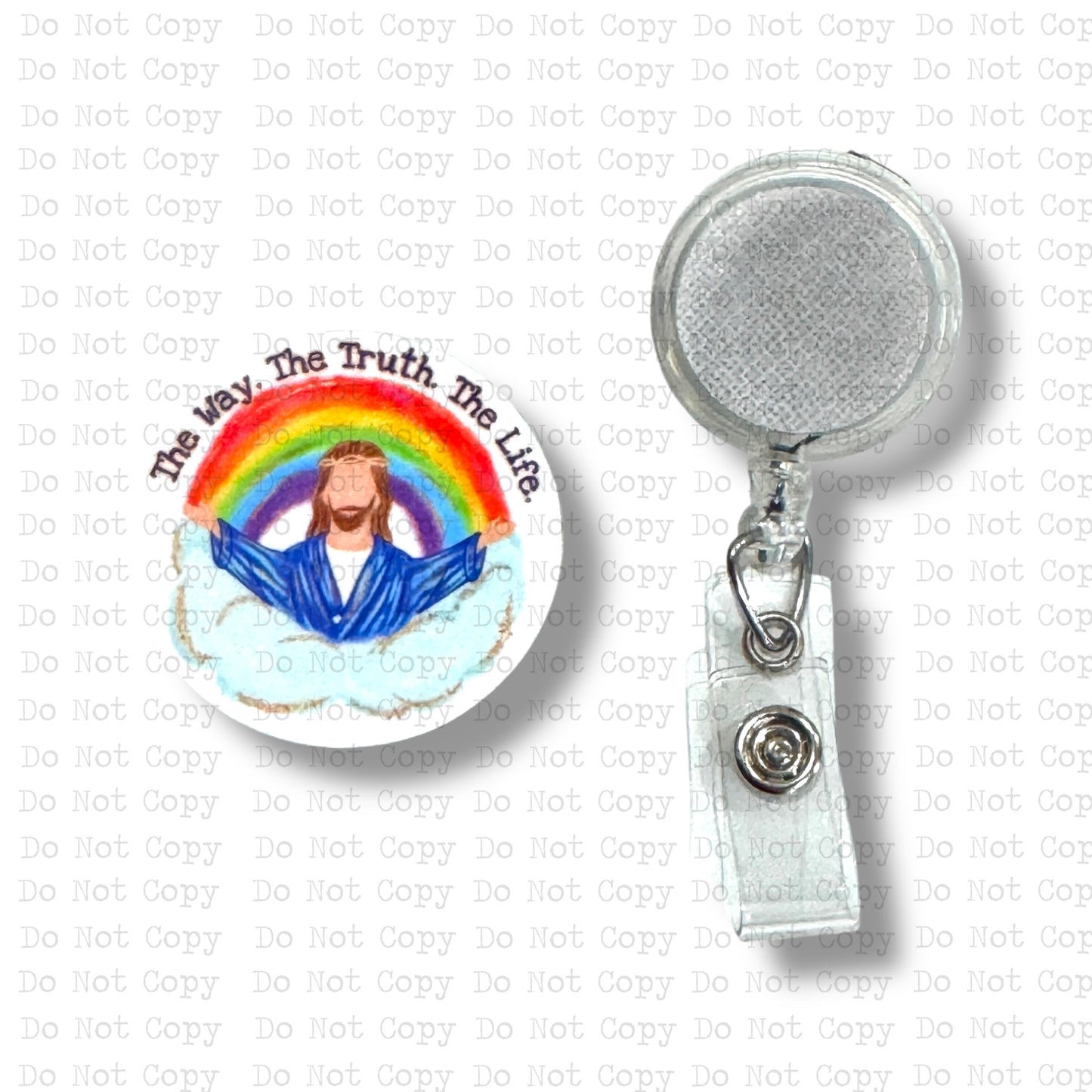 The Way The Truth The LIfe Badge Reel Sublimation Blank Kit