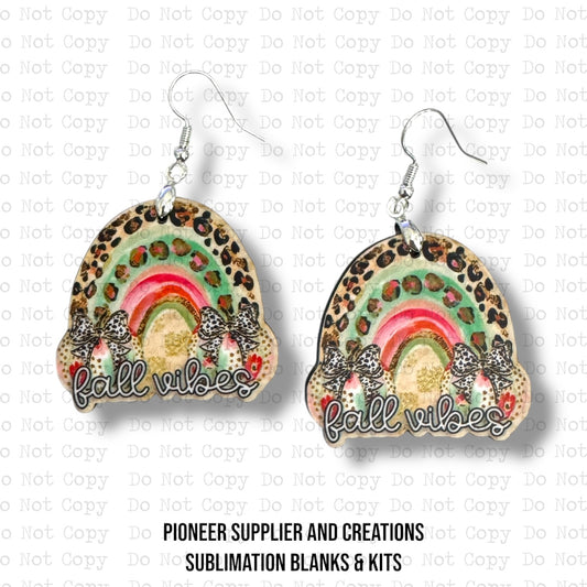 Fall Vibes Earring Sublimation Blank Kit