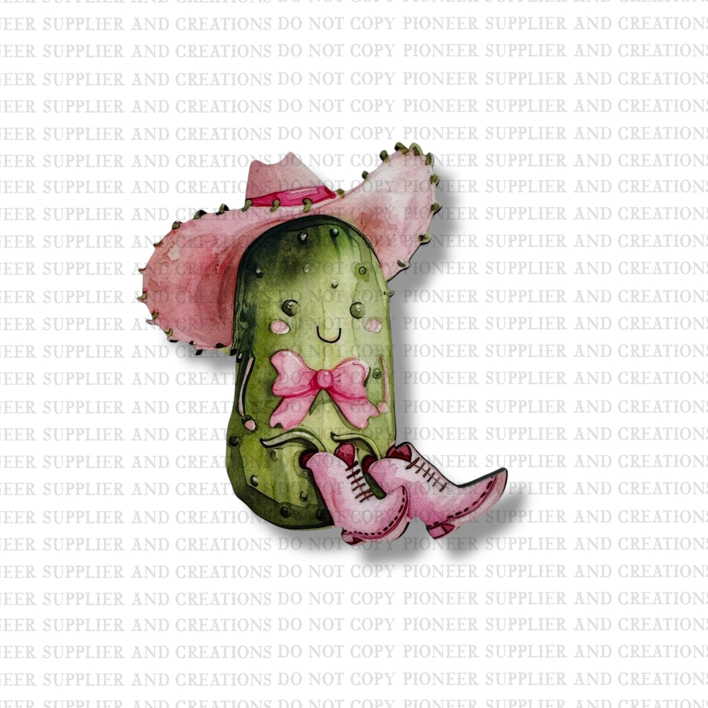 Sitting Cowgirl Pickle Magnet Sublimation Blank Kit