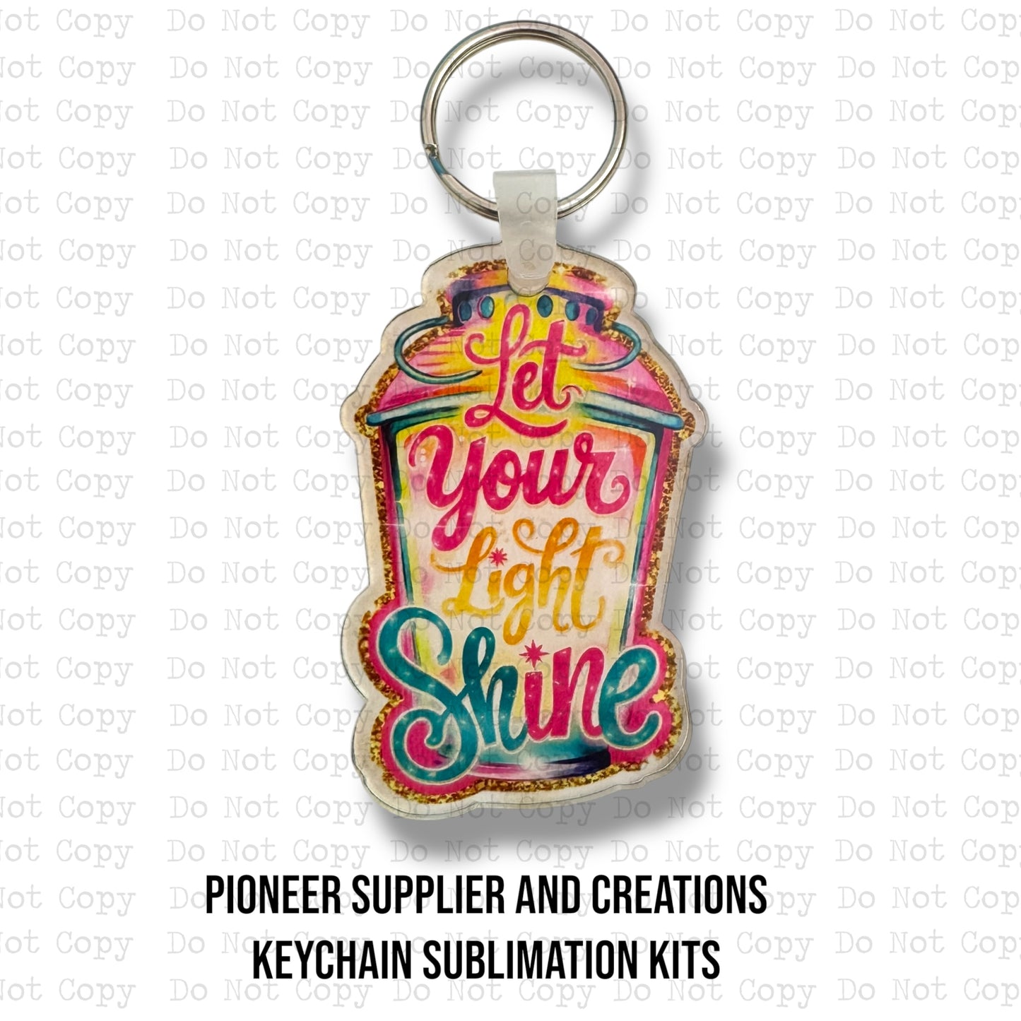 Let Your Light Shine Keychain Sublimation Blank Kit