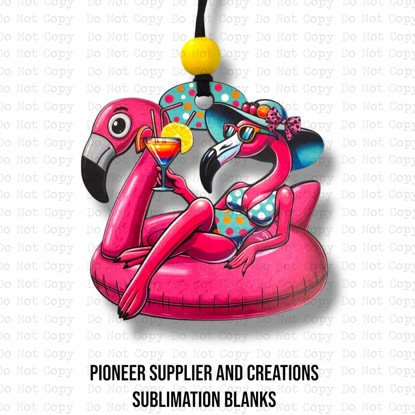 Floating Flamingo Car Charm Sublimation Blank