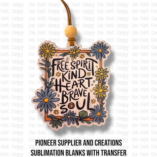 Brave Soul Car Charm Sublimation Blank