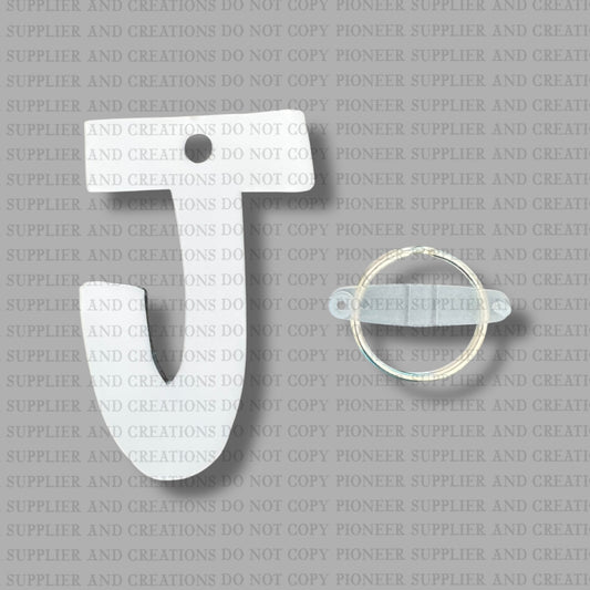 Alpha J Keychain Sublimation Blank  | Exclusive Monogram Moments