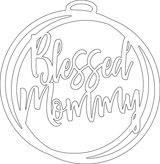 Blessed Mommy Car Charm Sublimation Blank