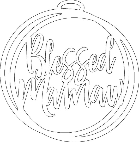 Blessed Mamaw Car Charm Sublimation Blank