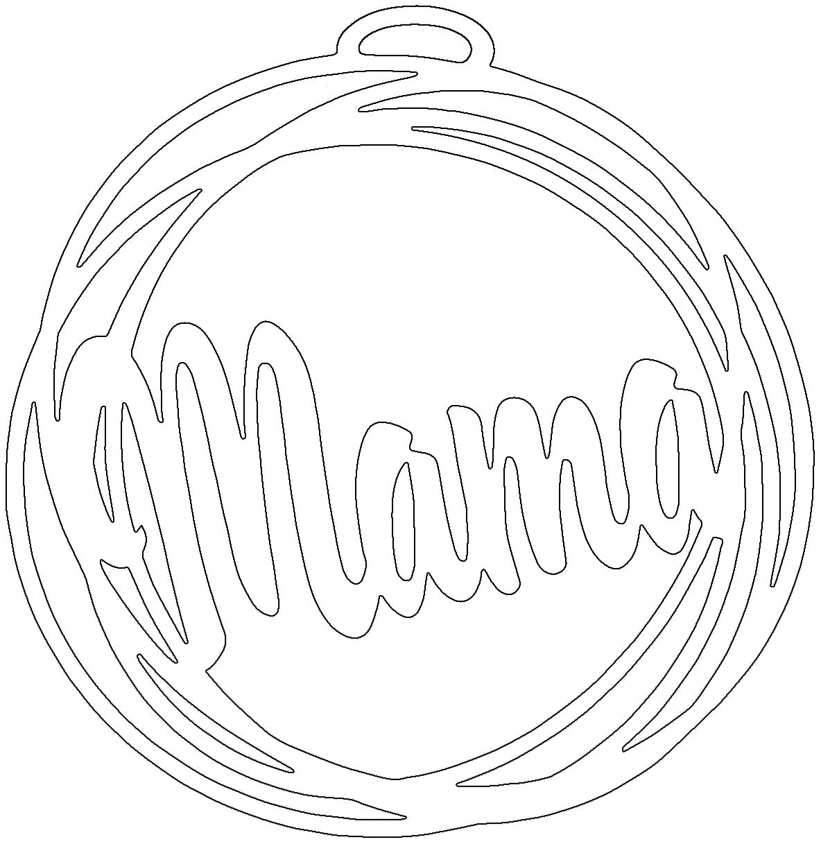 Mama Car Charm Sublimation Blank