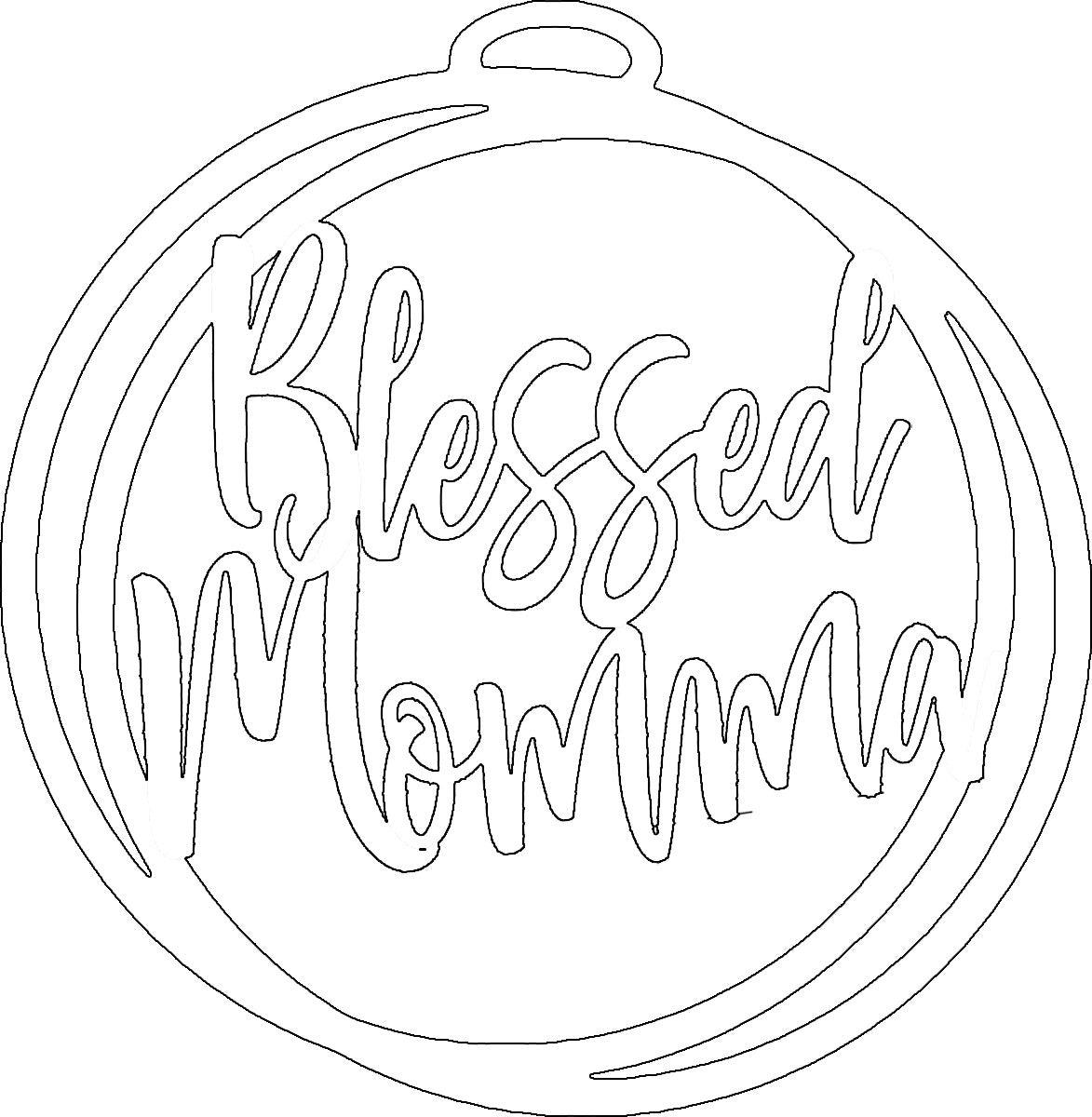 Blessed Momma Car Charm Sublimation Blank