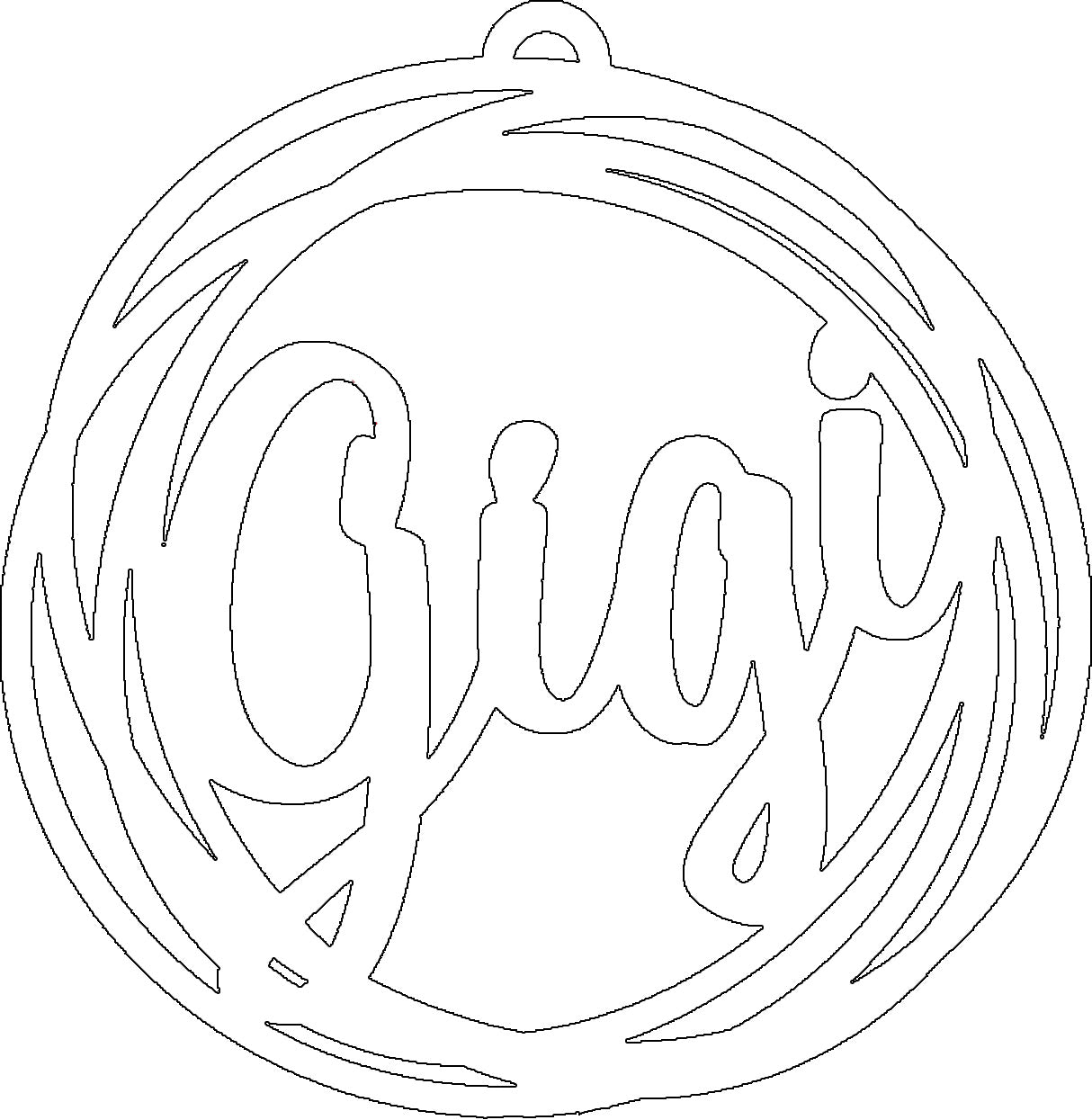 Gigi Car Charm Sublimation Blank