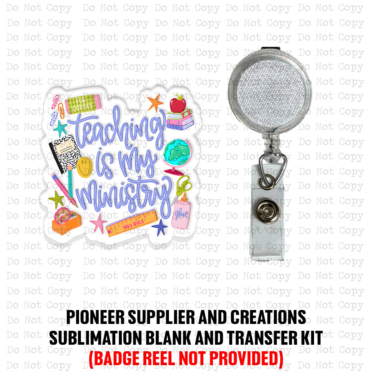 Teaching Is My Ministry Badge Button Sublimation Blank | Set of 2 TCC