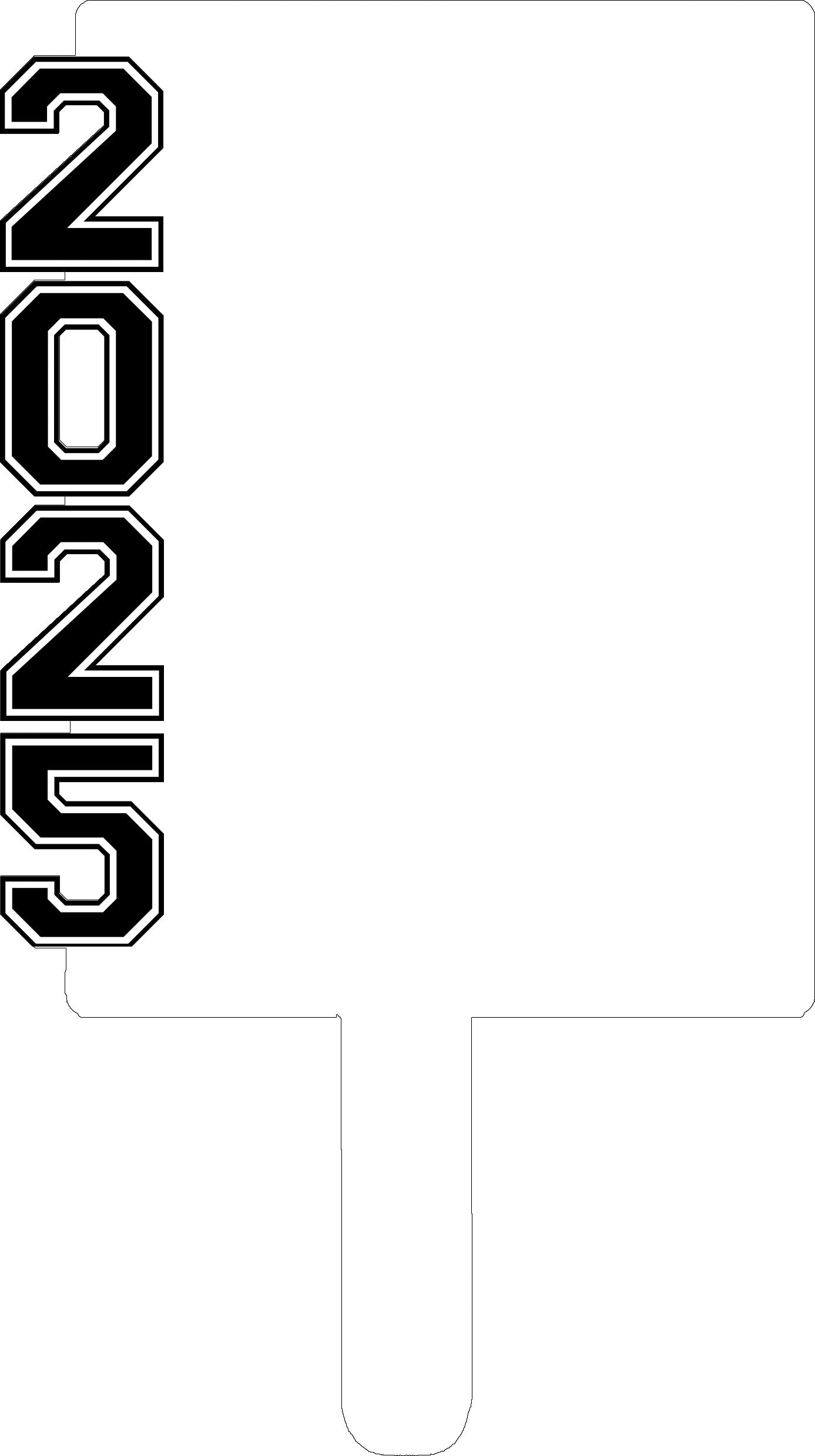 2025 Side Graduation Fan Photo Panel Sublimation Blank