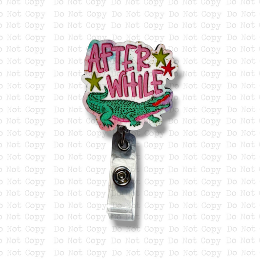 After While Crocodile Badge Button Sublimation Blank | Set of 2 TCC