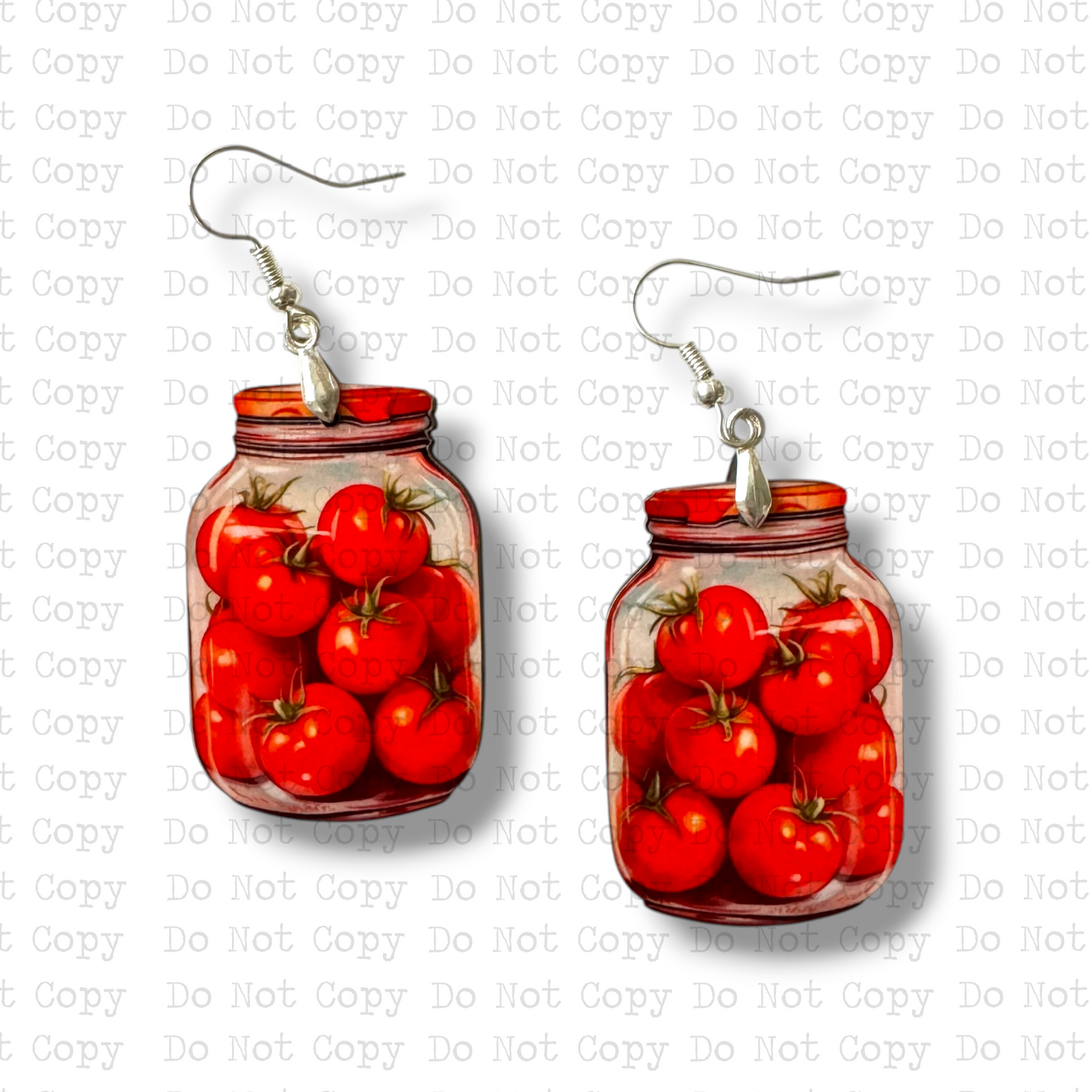 Jarred Tomatoes Earring Sublimation Blank Kits