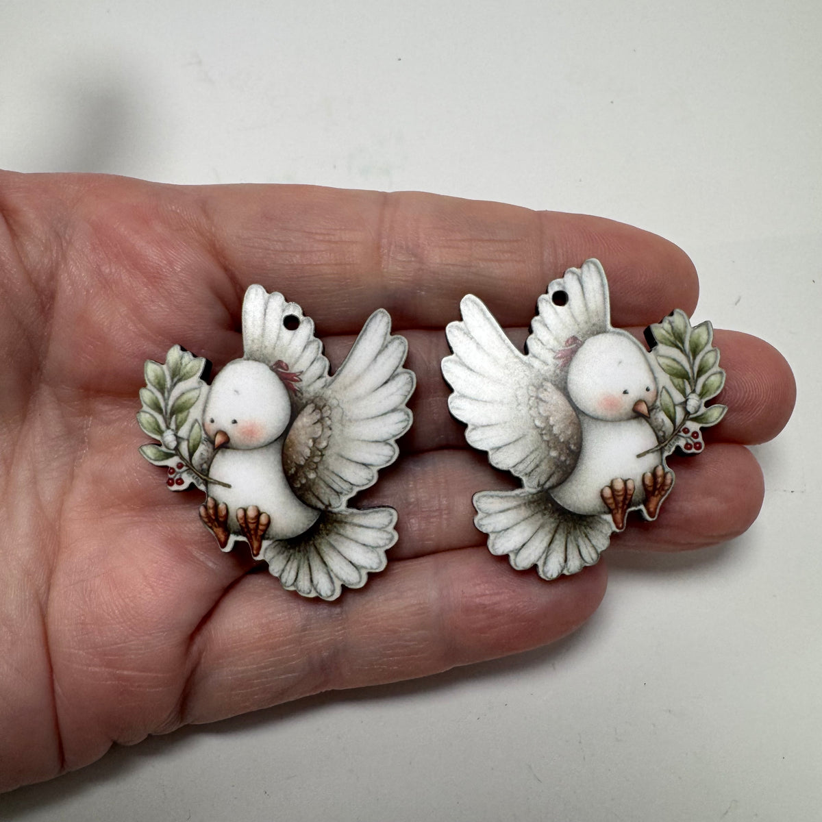 Christmas Dove Earring Sublimation Blanks
