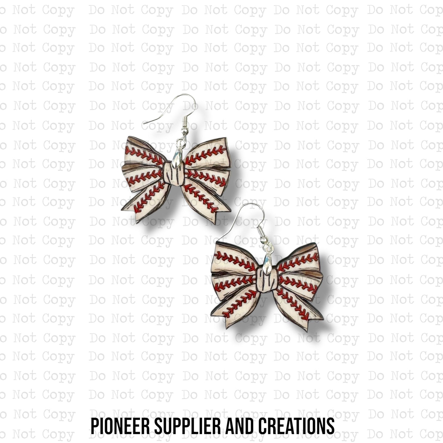 Sports Bow Earring Sublimation Blanks | Exclusive Monogram Moments