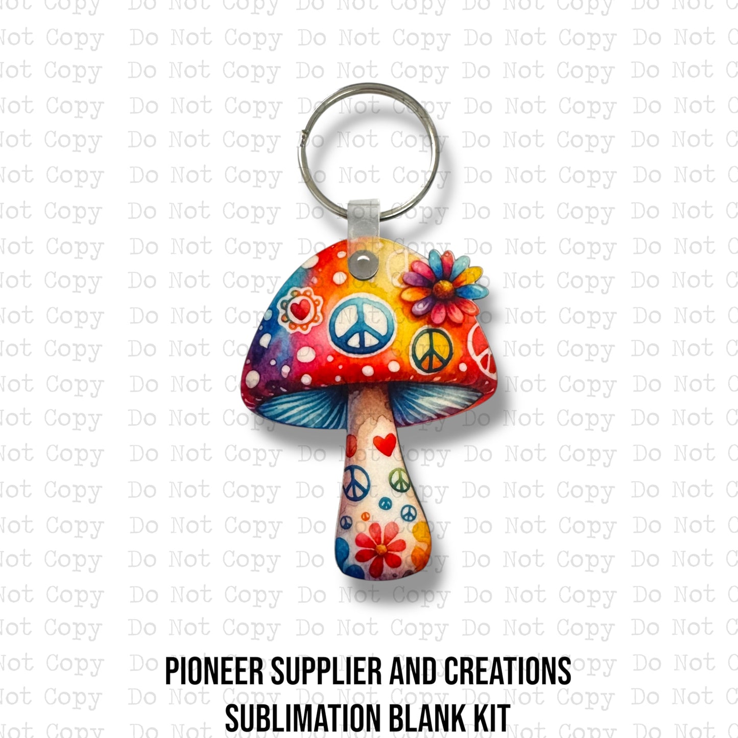 Mushroom Style 5 Keychain Sublimation Blank Kit