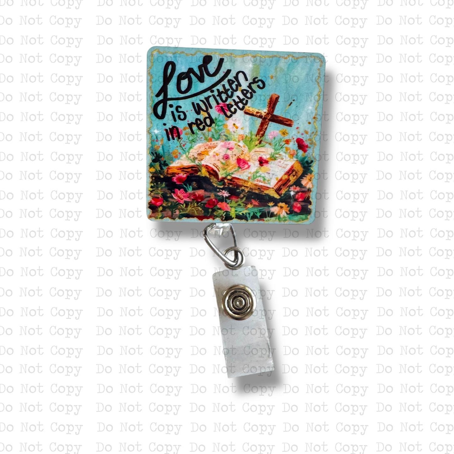 Red Letters Badge Button Sublimation Blank