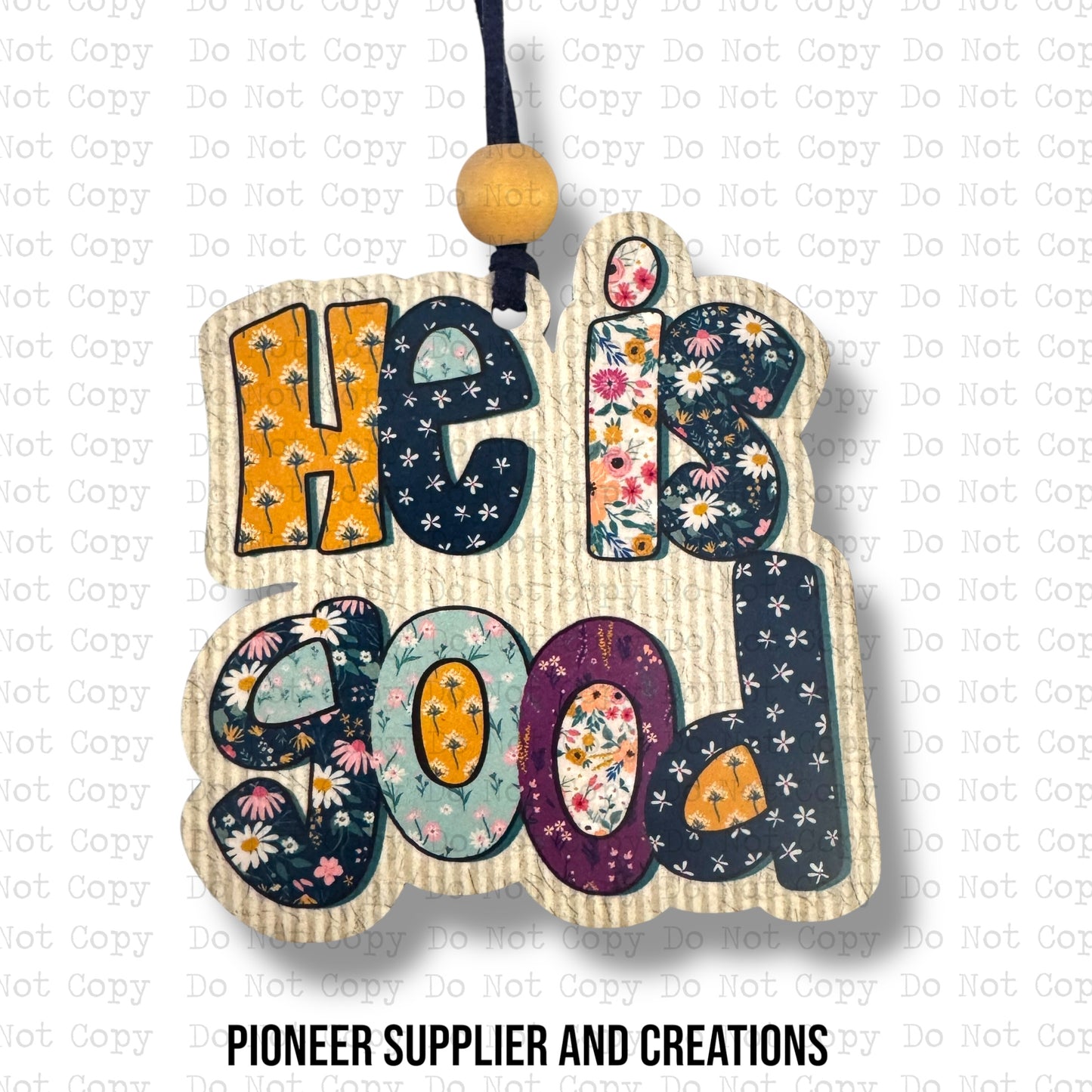 He Is Good Car Charm Sublimation Blank