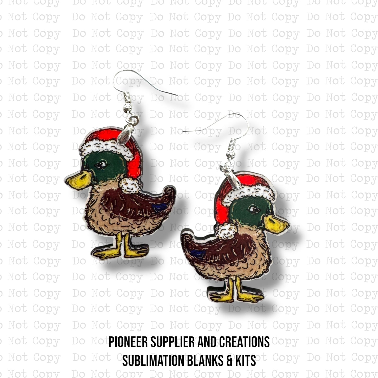 Christmas Duck Earring Sublimation Blank Kit