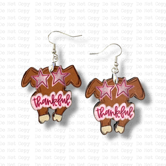 Thankful Turkey Earring Sublimation Blank Kit | SPS