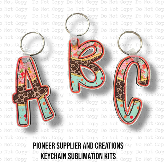 Blooming Safari A Keychain Sublimation Blank Kit