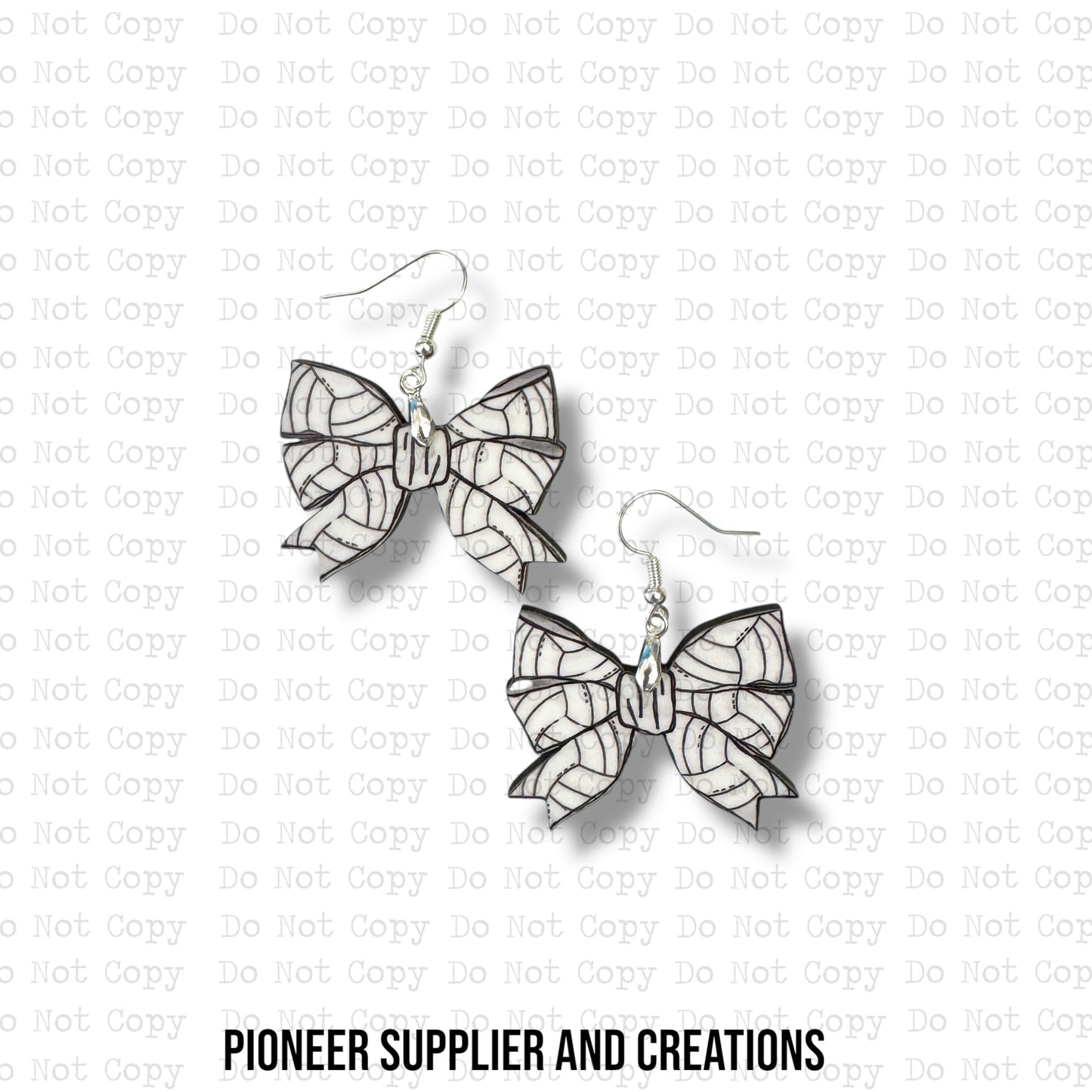 Sports Bow Earring Sublimation Blanks | Exclusive Monogram Moments