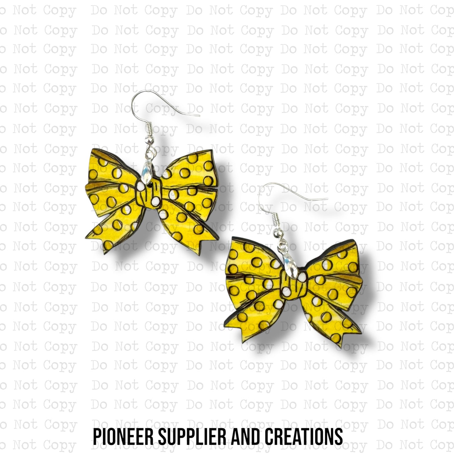 Sports Bow Earring Sublimation Blanks | Exclusive Monogram Moments