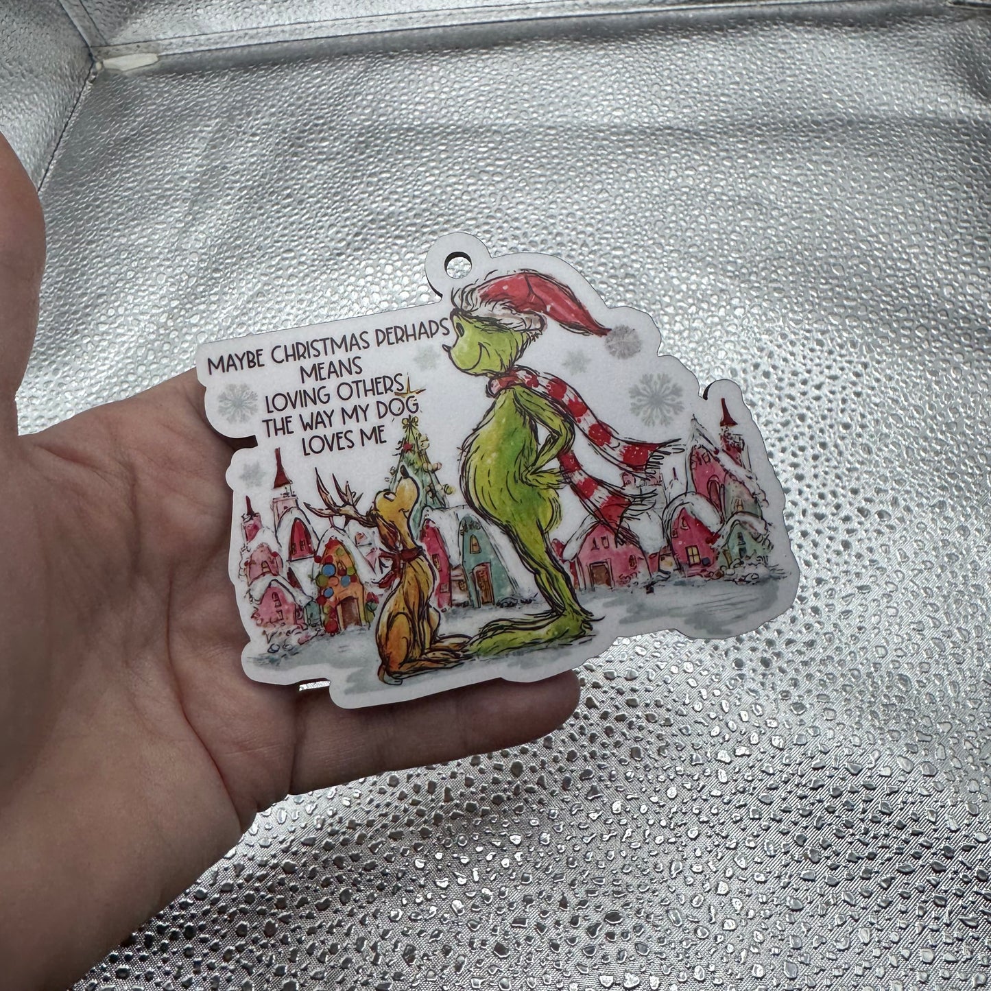 My Dog Loves Me Ornament Pressed Blank