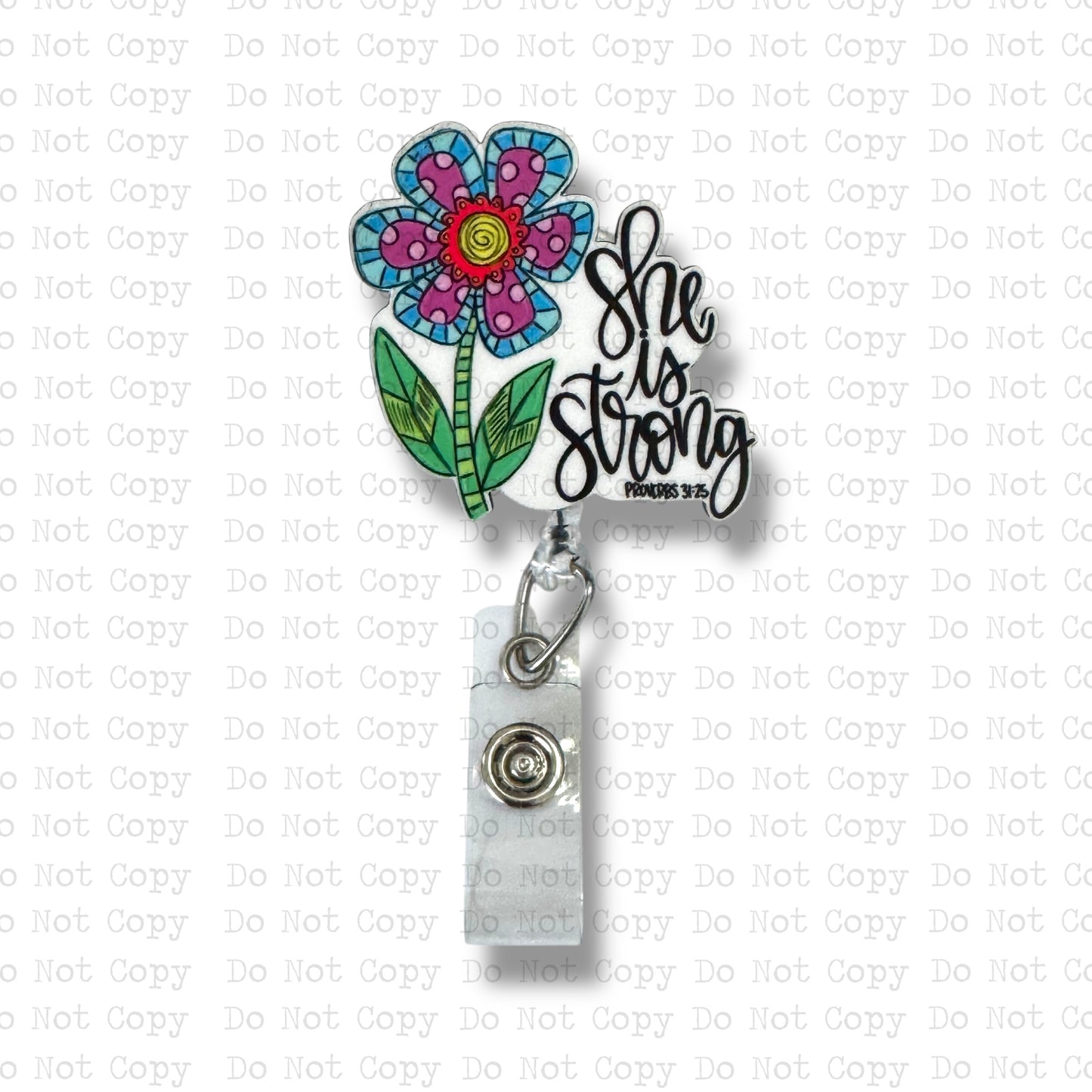 She Is Strong Badge Reel Sublimation Blanks | Exclusive