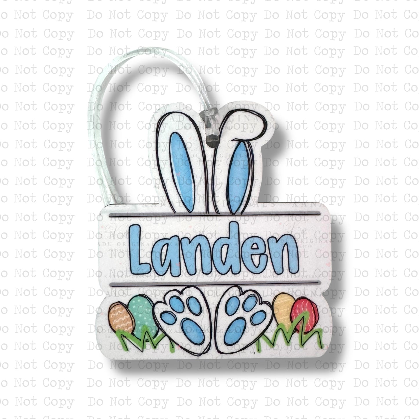 Bunny Name Plate Sublimation Blanks | Exclusive Monogram Moments
